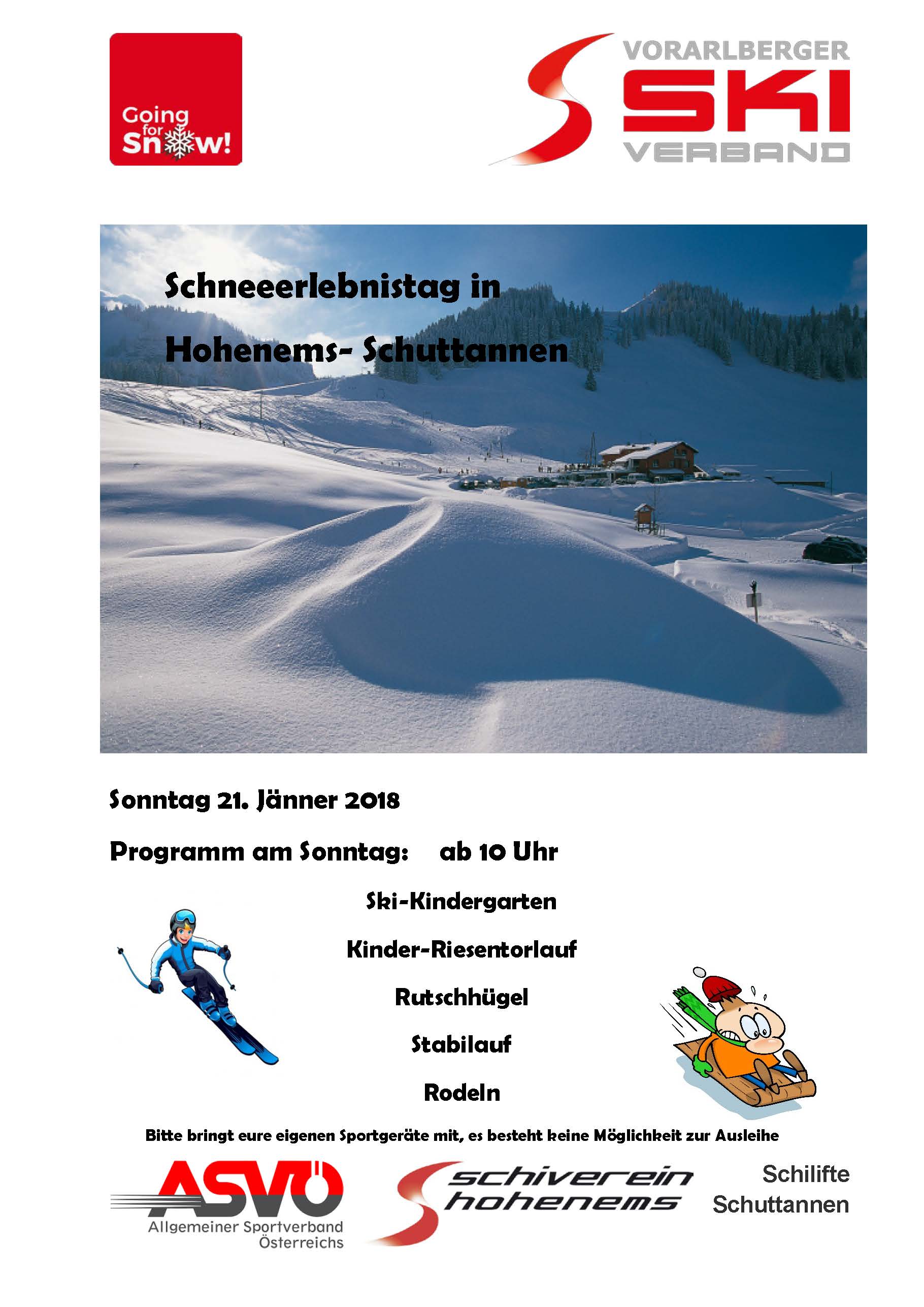 Schneeerlebnistag Jänner 2018